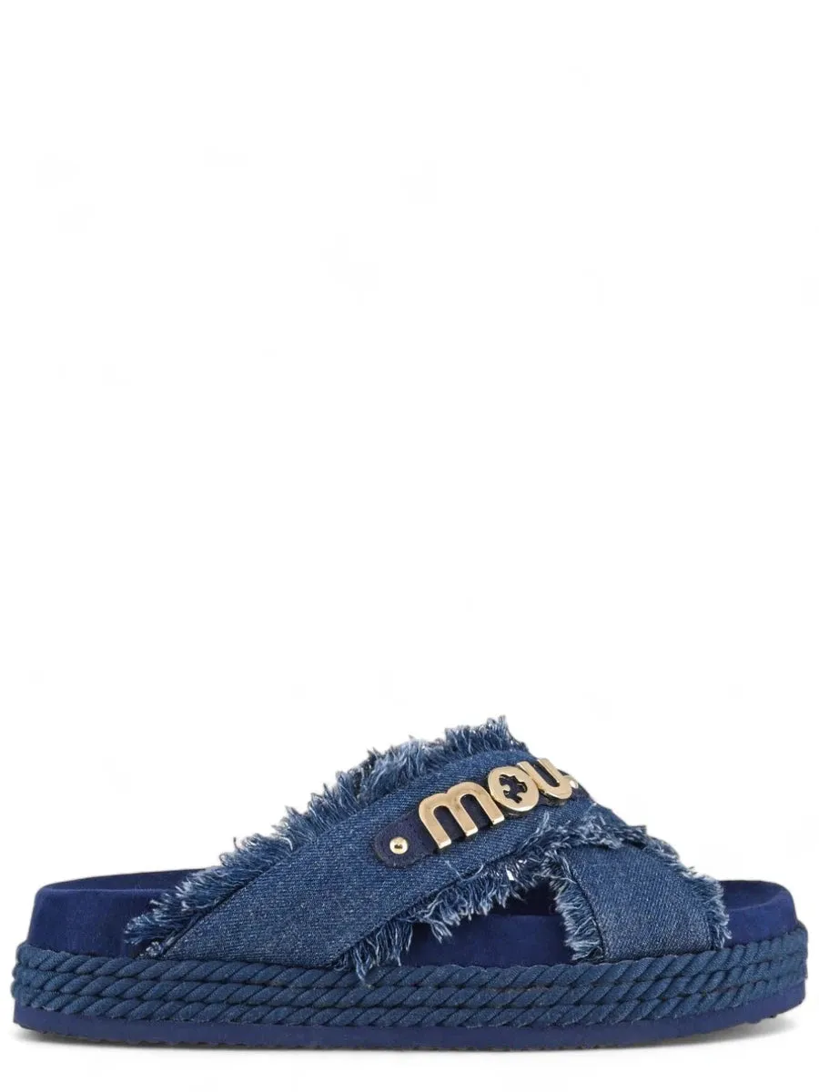 Sandali Criss-cross in Denim