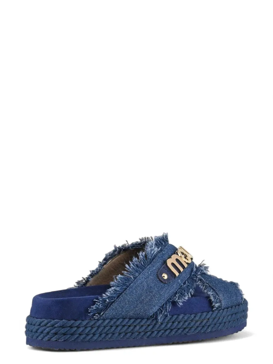 Sandali Criss-cross in Denim