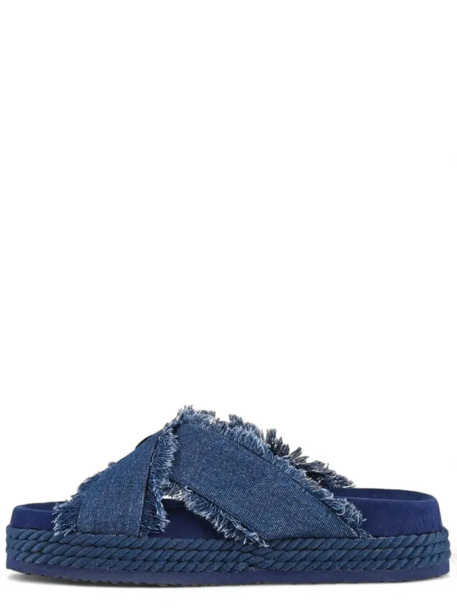 Sandali Criss-cross in Denim