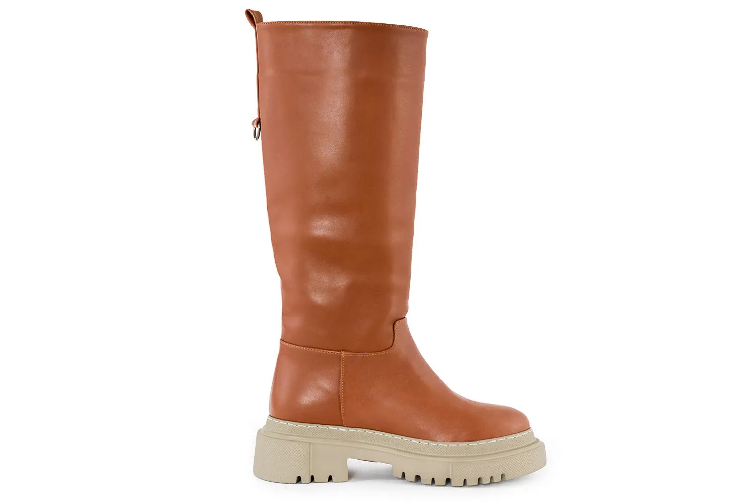 Stivale flat Donna colore Marrone