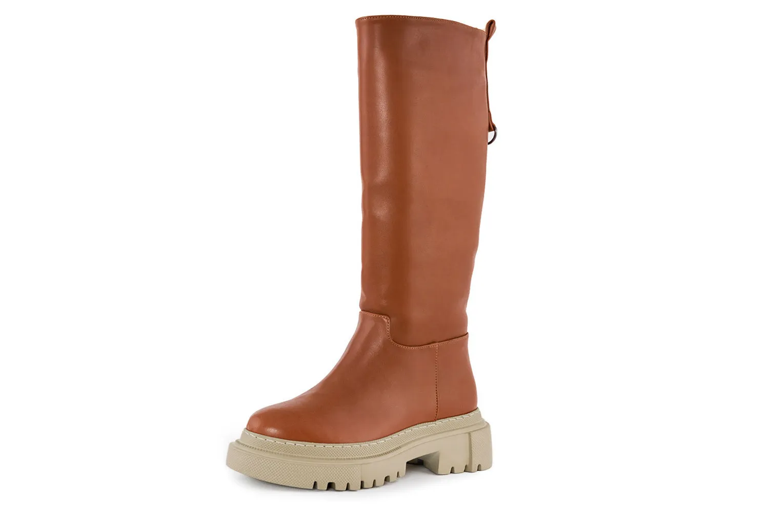 Stivale flat Donna colore Marrone