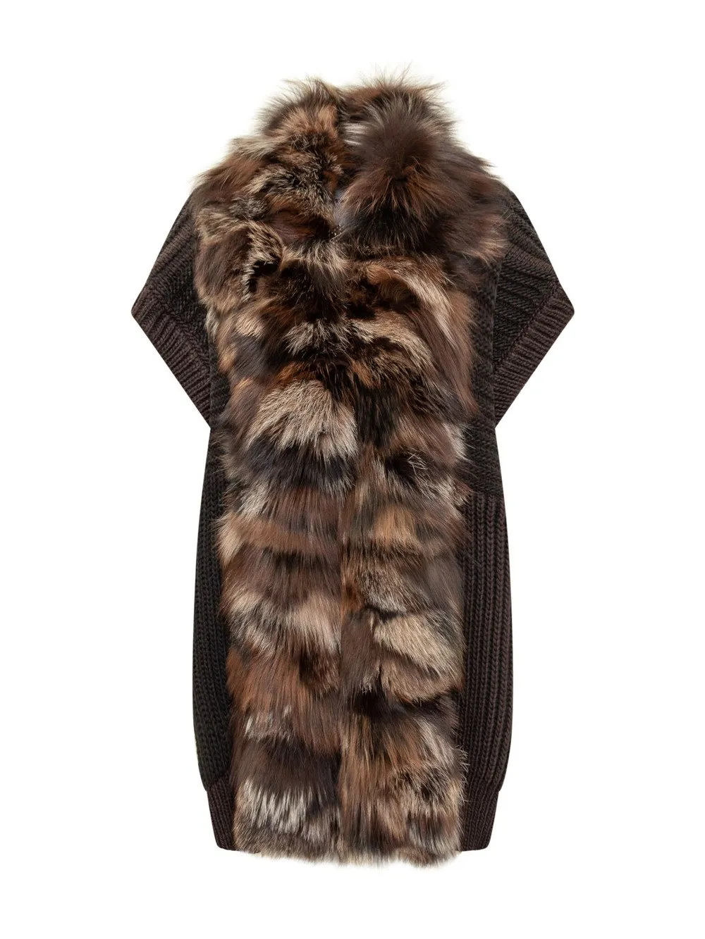 SWORD Cardigan con Pelliccia 