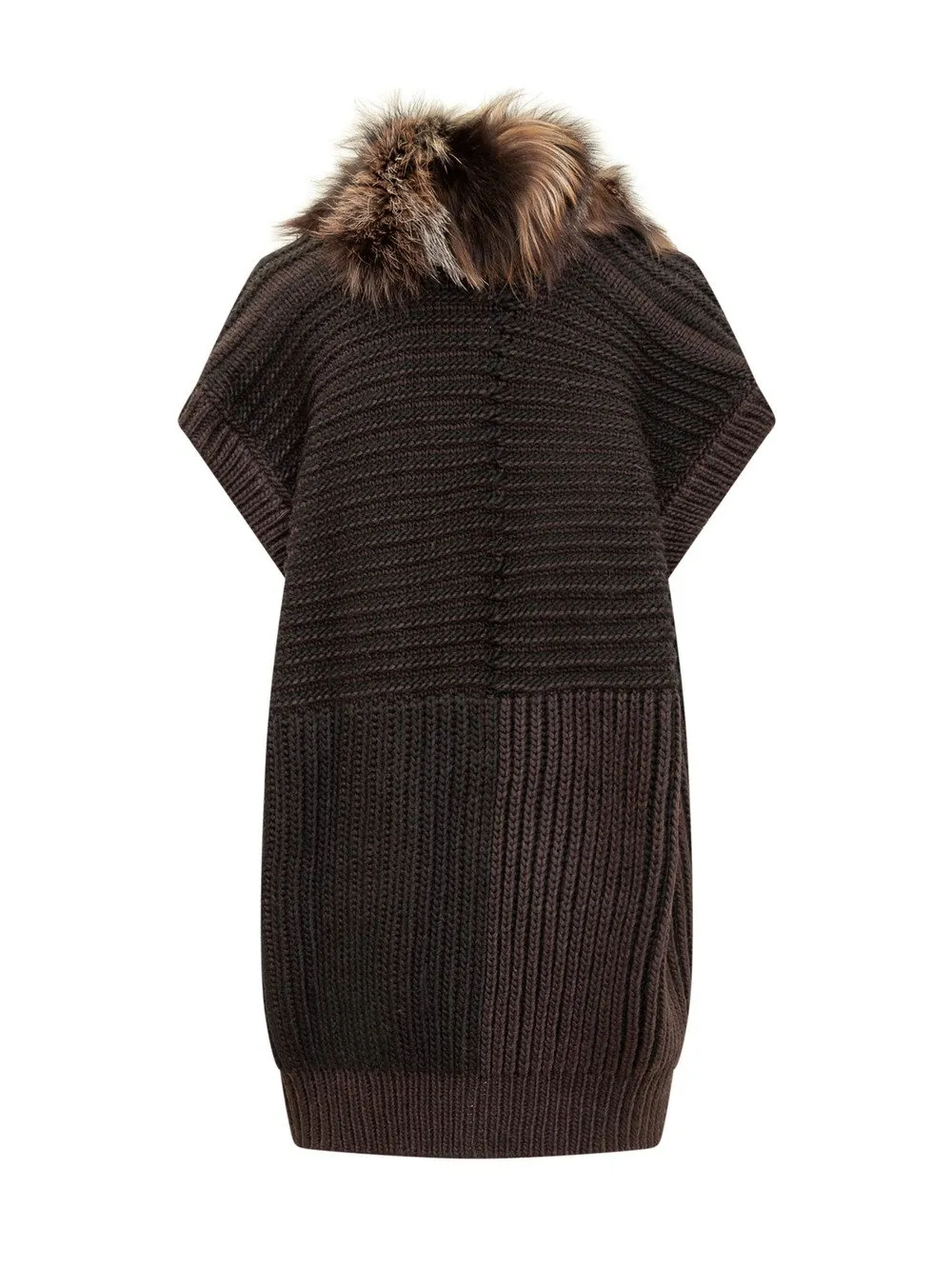SWORD Cardigan con Pelliccia 