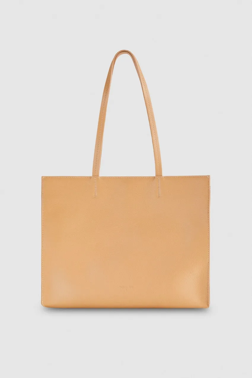 Torba typu shopper z międlonej skóry