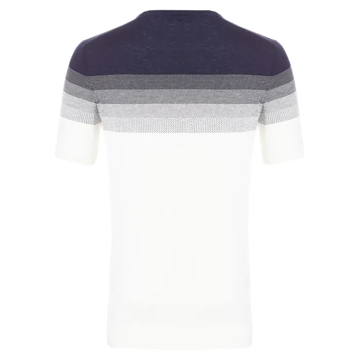 Twinlife t-shirt girocollo in jersey a righe Blu scuro