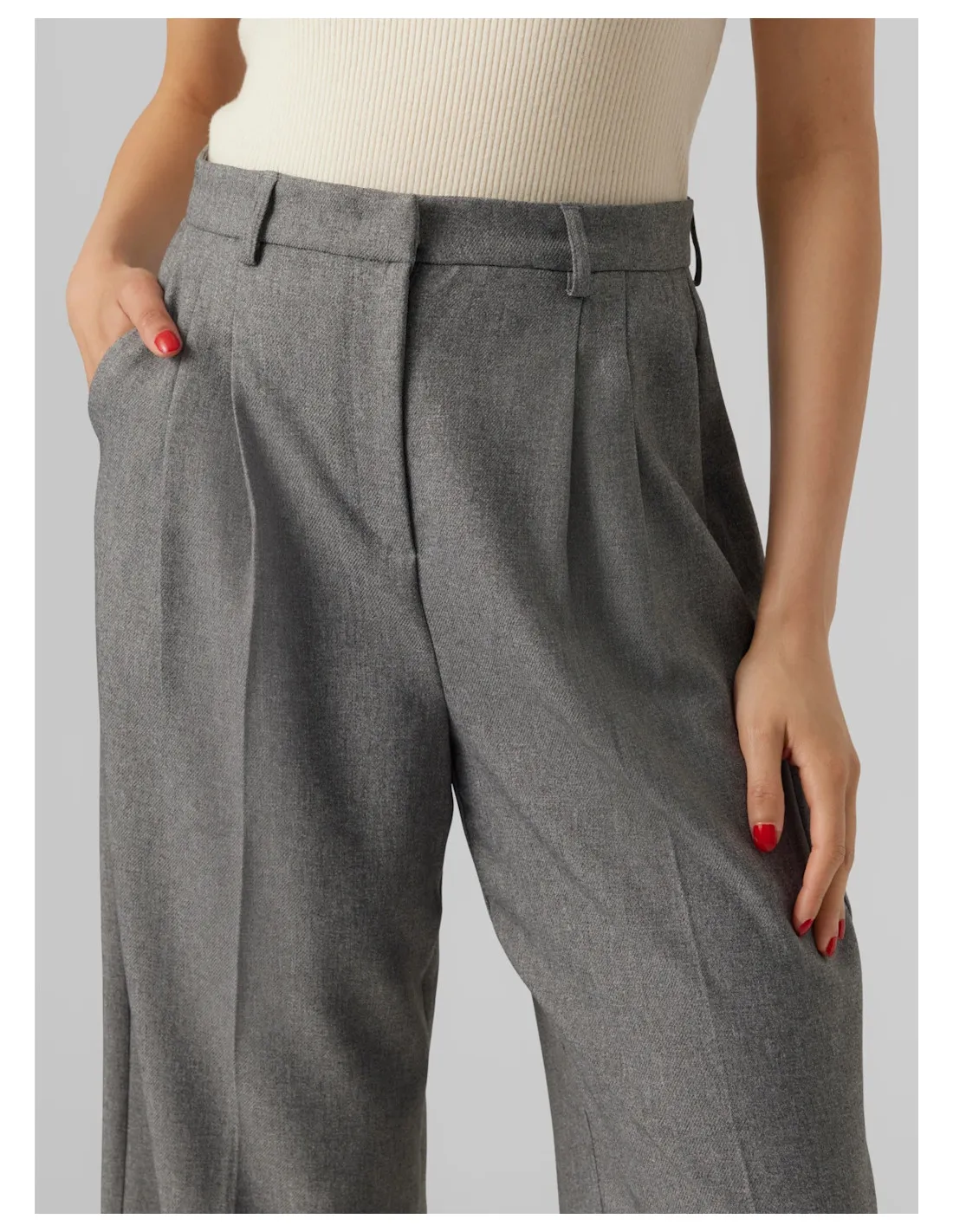 VERO MODA PANTALONI DONNA,VMAUDREY HR STRAIGHT PAN