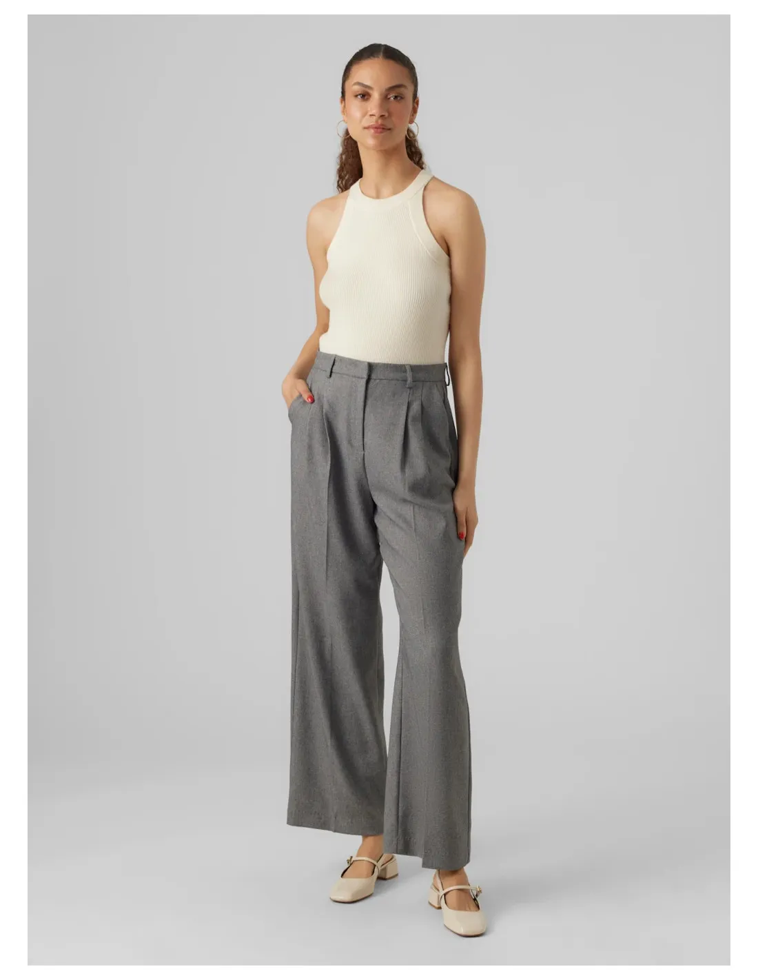 VERO MODA PANTALONI DONNA,VMAUDREY HR STRAIGHT PAN