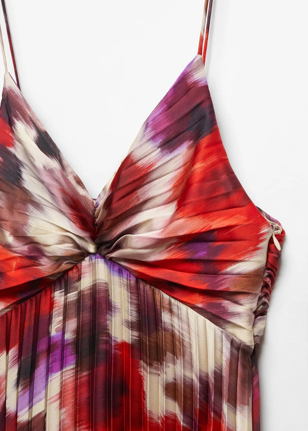 Vestito plissettato satinato