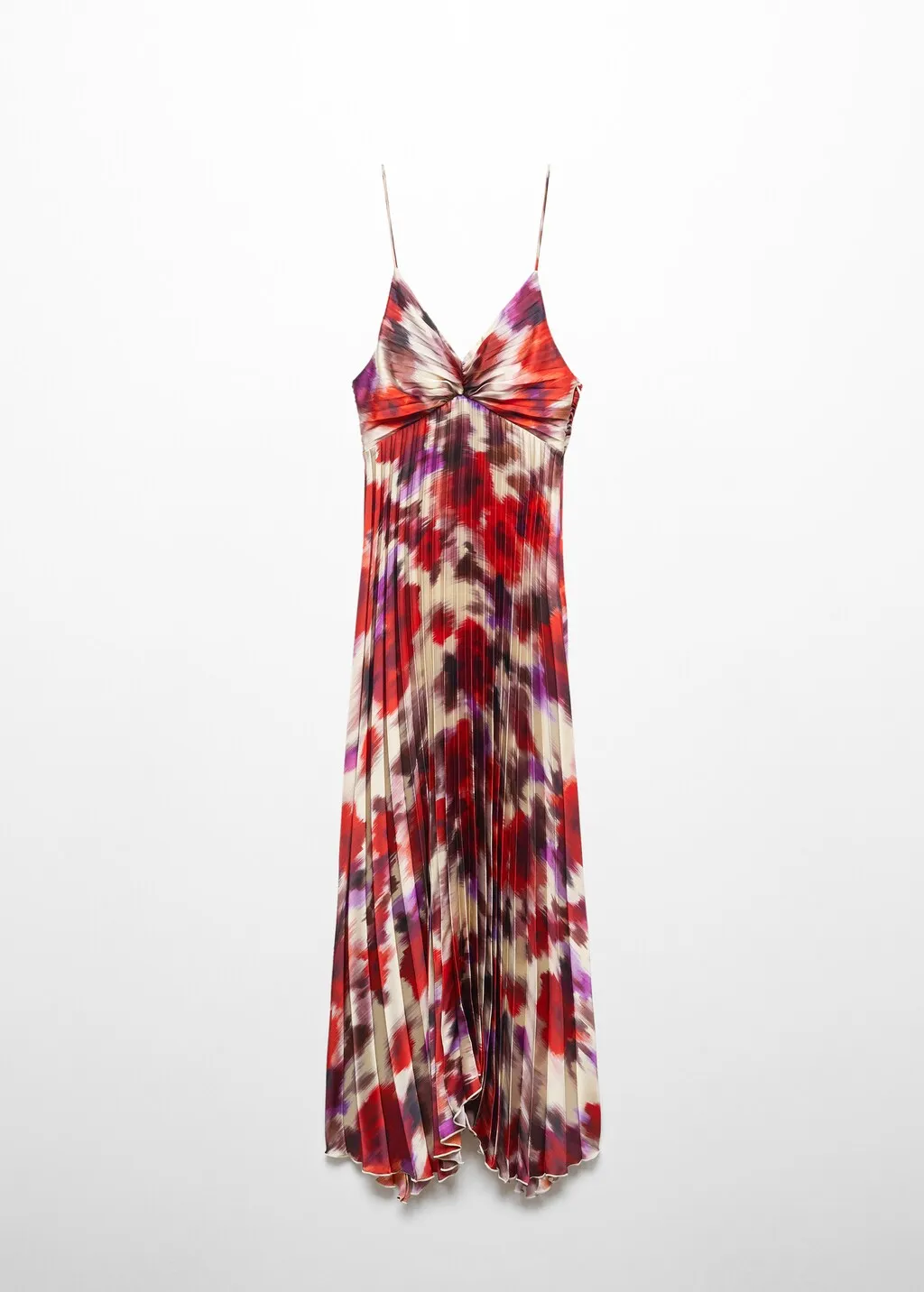 Vestito plissettato satinato