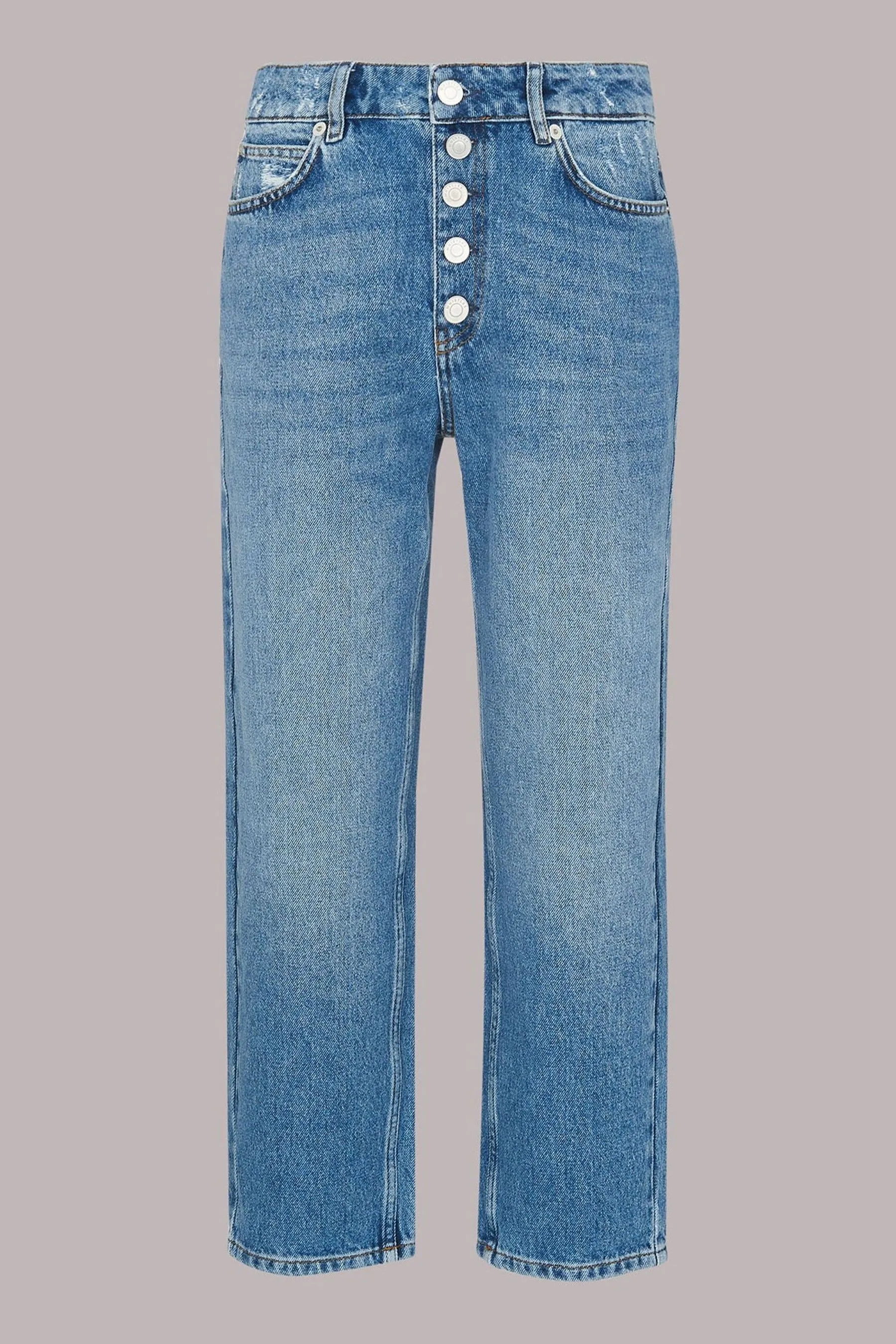 Whistles 100% cotone Authentic Hollie Button Jeans corti    